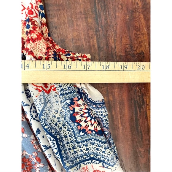 KNOX ROSE Patchwork Babydoll Sleeveless Top - size M - Picture 5 of 6